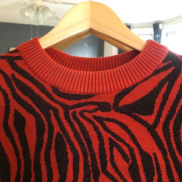 Junarose Plus animal print sweater - red/black - Picture 6 of 13